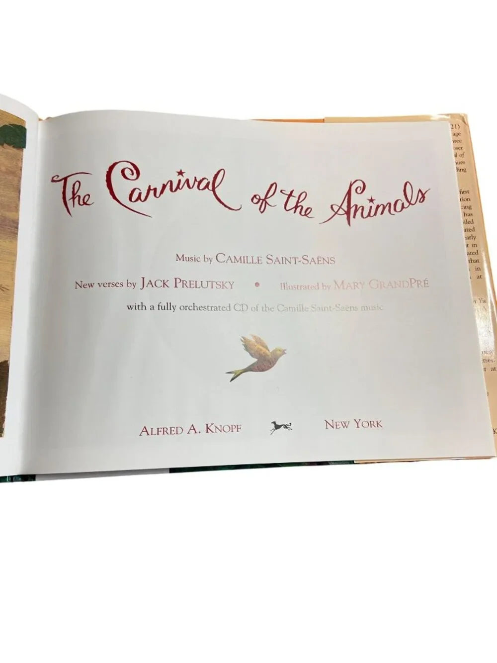 The Carnival Of The Animals Book & CD Set Camille Saint-Saens